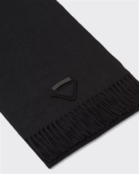 prada scard|Black Solid Color Cashmere Scarf .